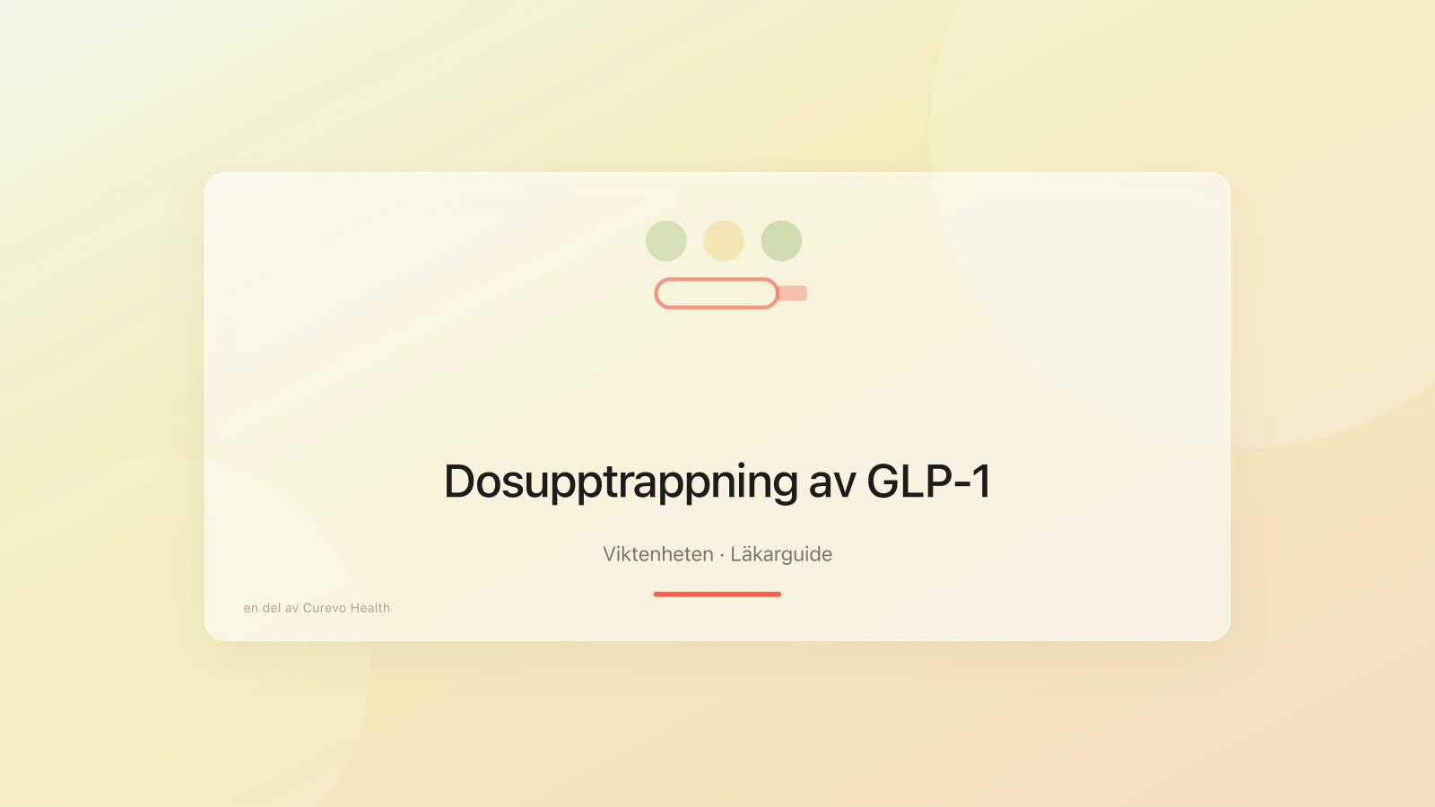 Dosupptrappning av GLP-1: varför går man långsamt?