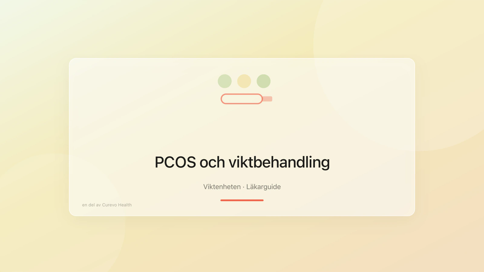Medicinsk översikt över PCOS och viktbehandling